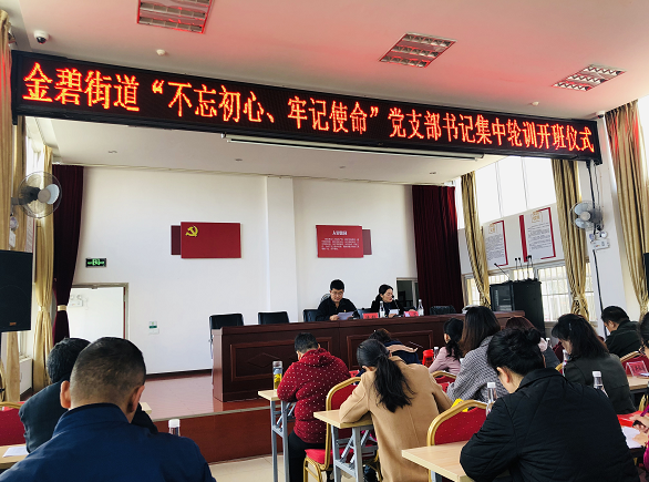 金碧街道“不忘初心、牢记使命” 党支部书记集中轮训开班