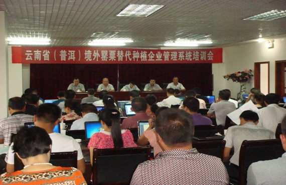 普洱市举办替代种植企业管理系统培训会